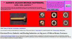 Desktop Screenshot of aaronssiliconbronzefasteners.com